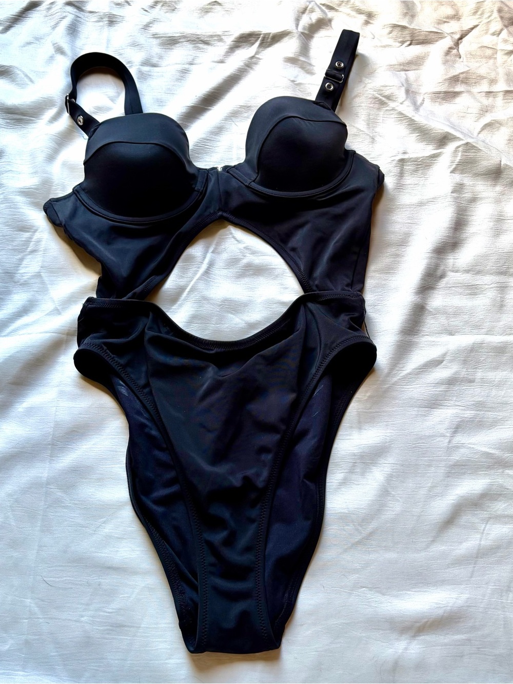 La Senza black one piece swim suit size M